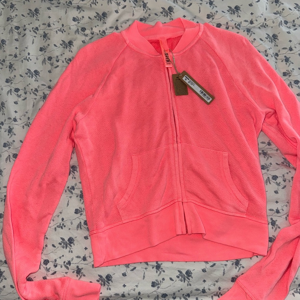 SKIMS Neo Pink Zip-Up Jacket